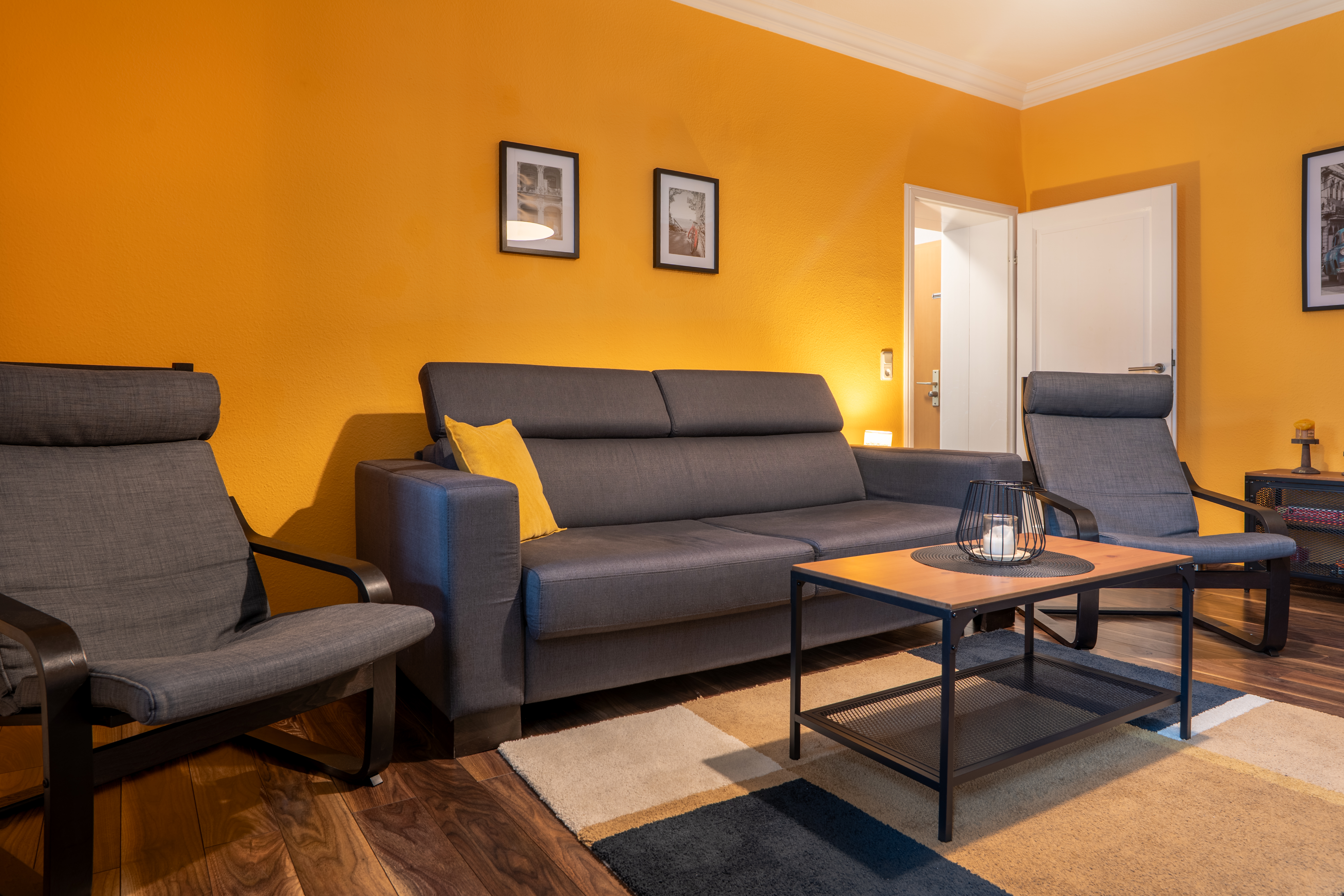 Wohnzimmer der Ferienwohnung am Schloss Barby / Elbe