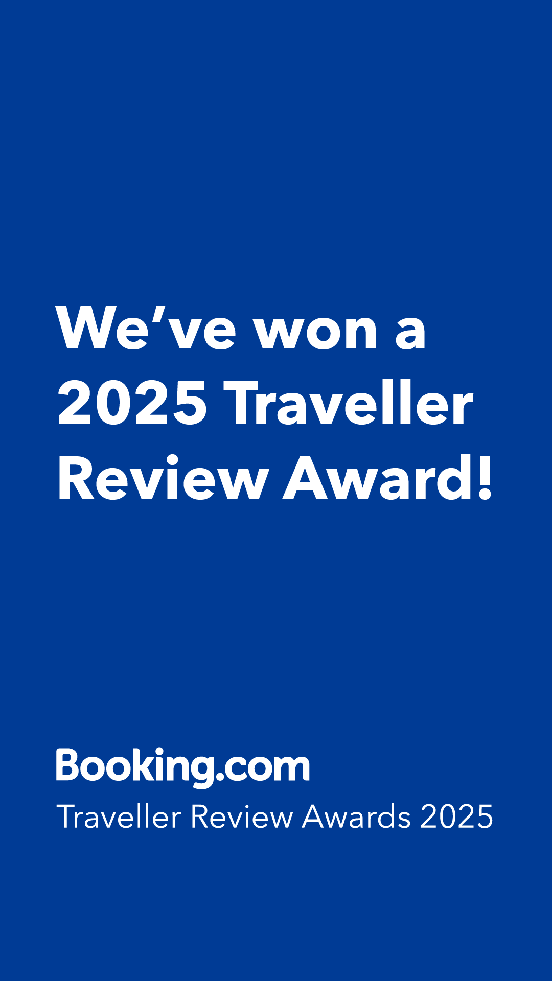 Booking.com Traveller Review Award 2025